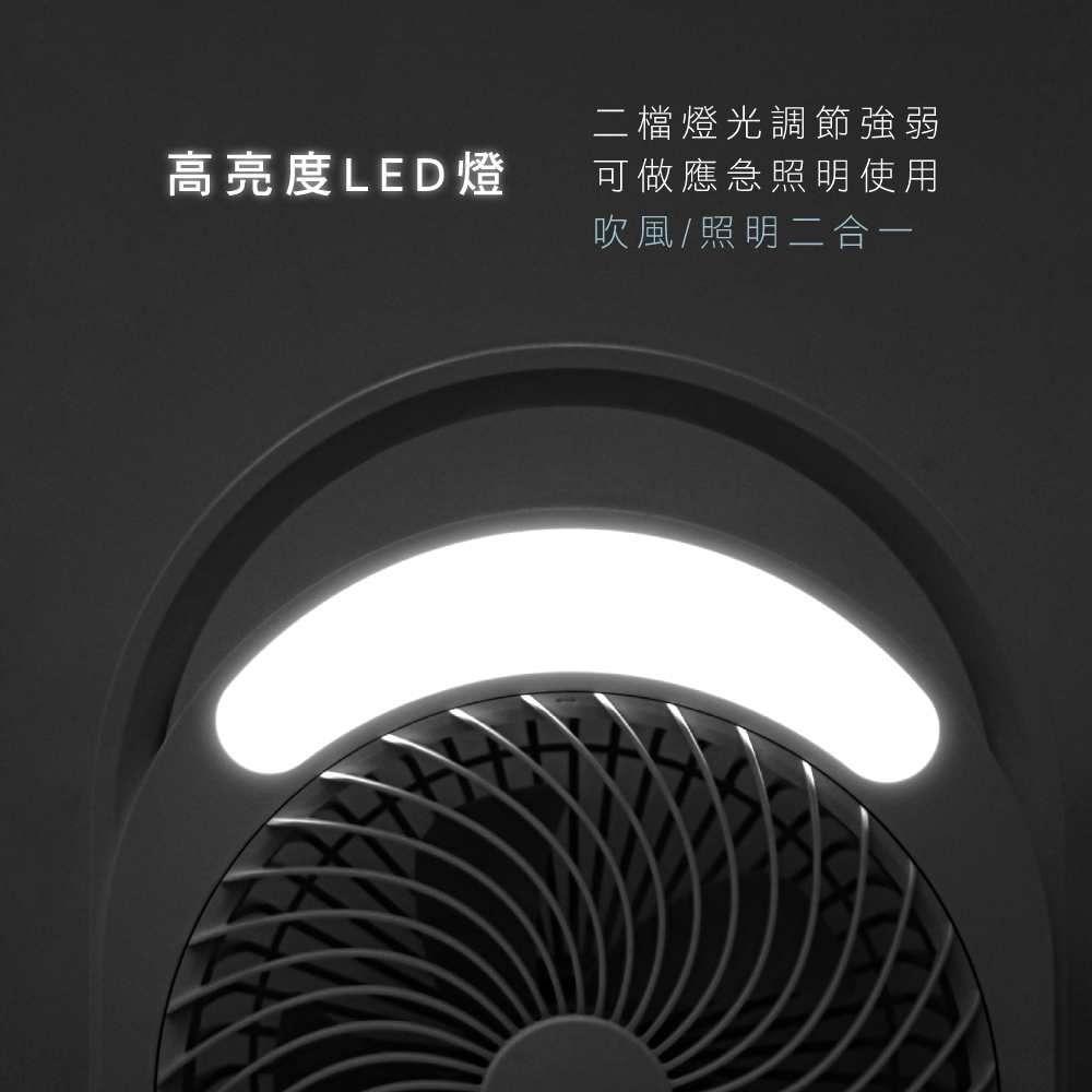 高亮度LED燈二檔燈光調節強弱可做應急照明使用吹風/照明二合一