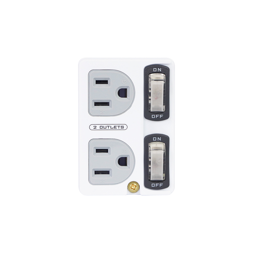 節電2開2插分接器