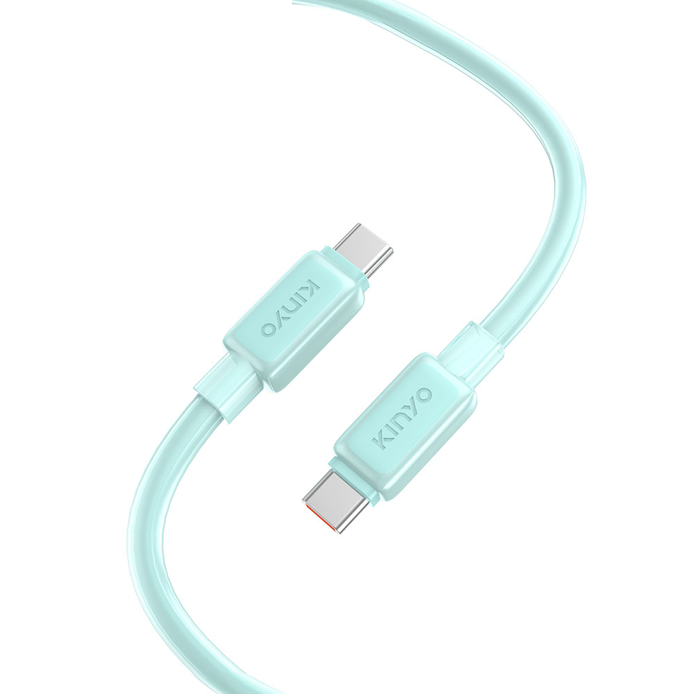 Type-C TO Type-C 方晶果凍矽膠充電傳輸線