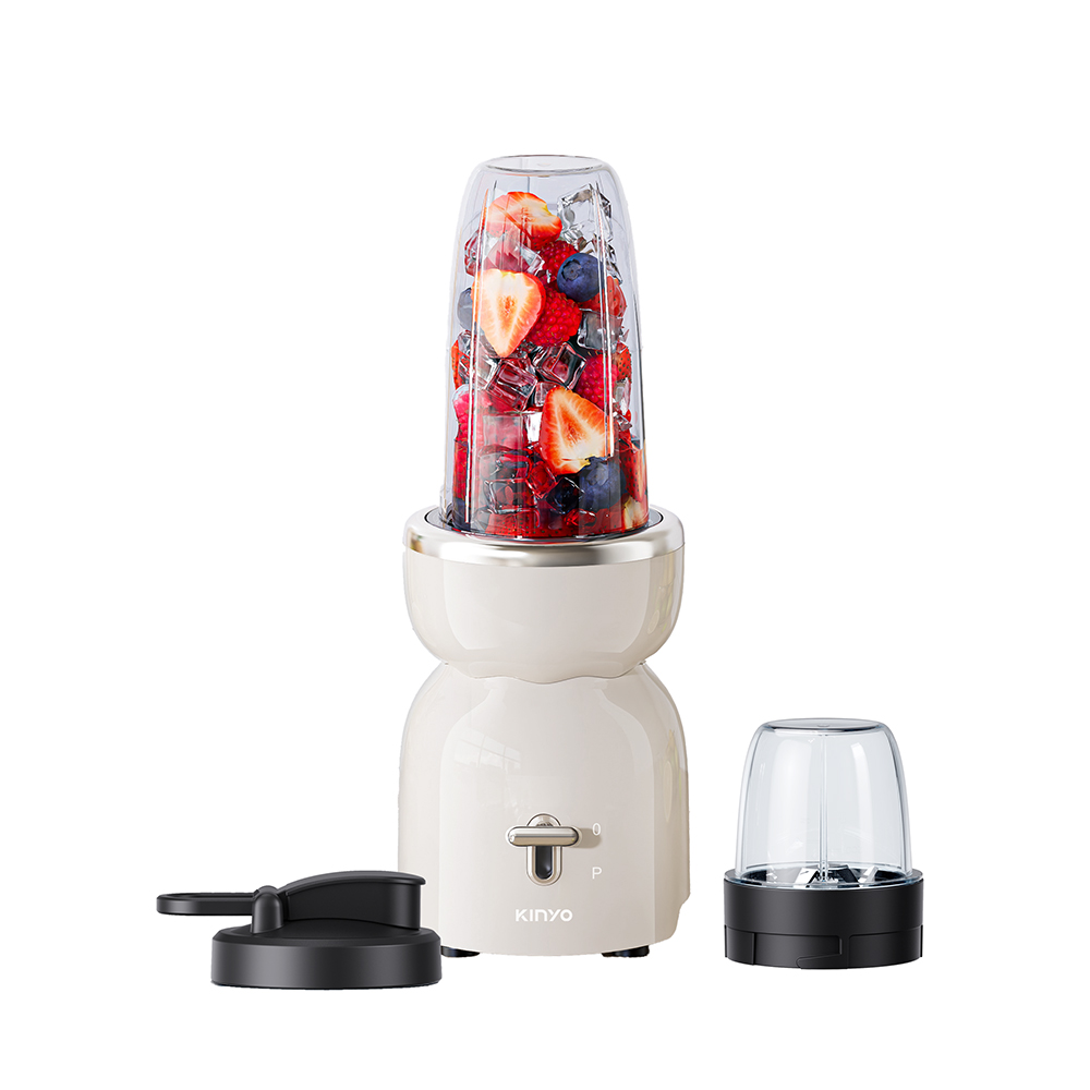 三合一冰沙研磨果汁機 白