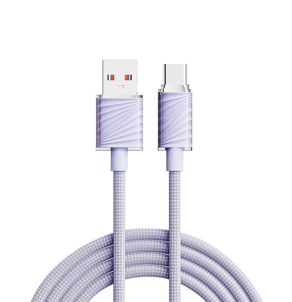 USB-A TO Type-C晶透斜紋編織充電傳輸線