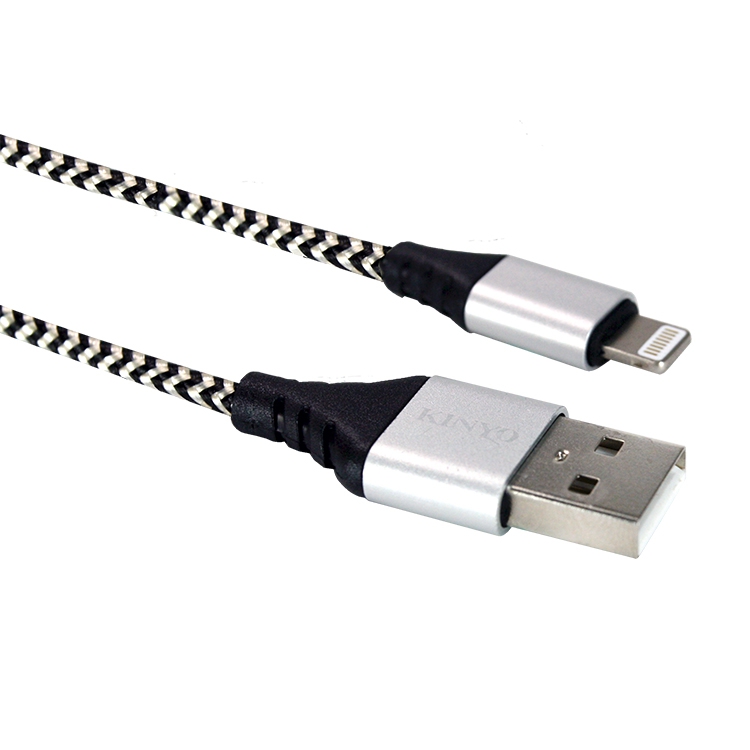 蘋果 交錯格紋 極速充電傳輸線