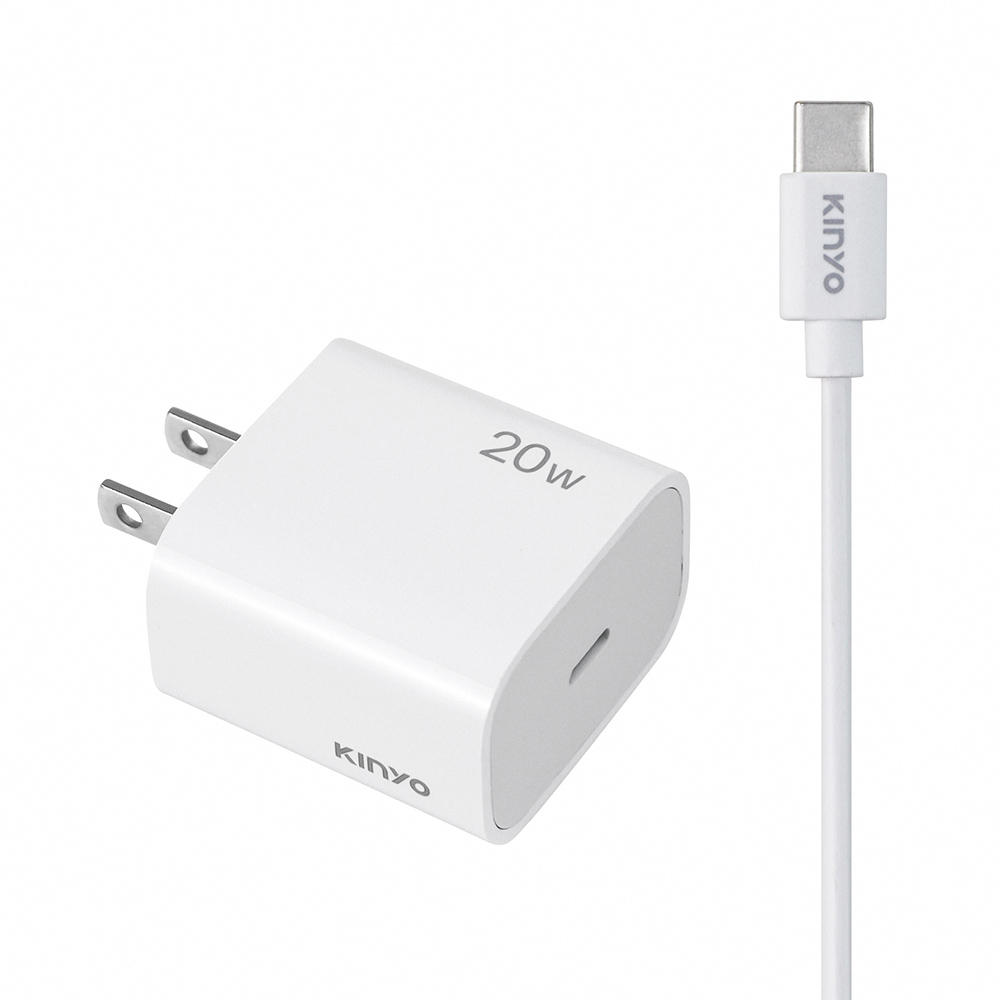 PD單孔充電器．附C對C 20W快充線