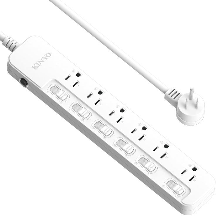 6切 6座 3P安全延長線組 (12尺)