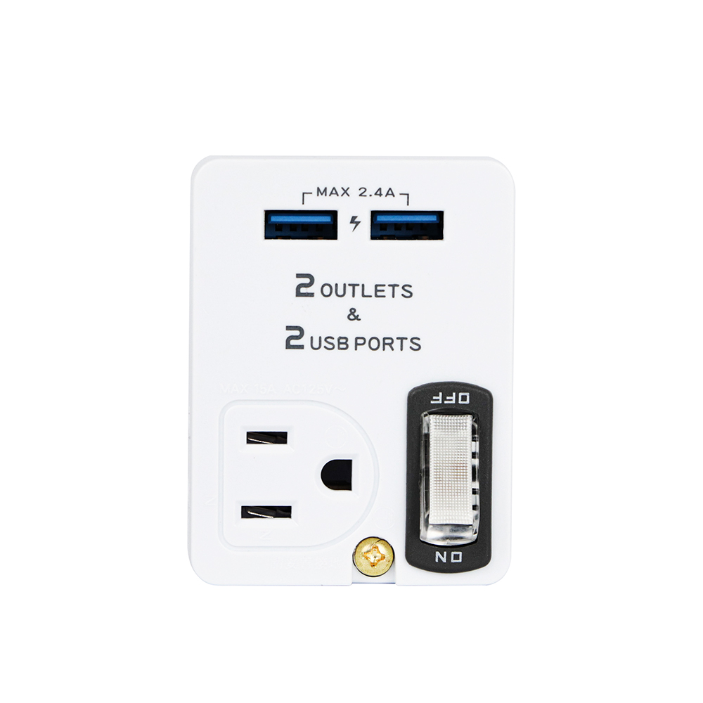 雙USB+2插節能分接插座